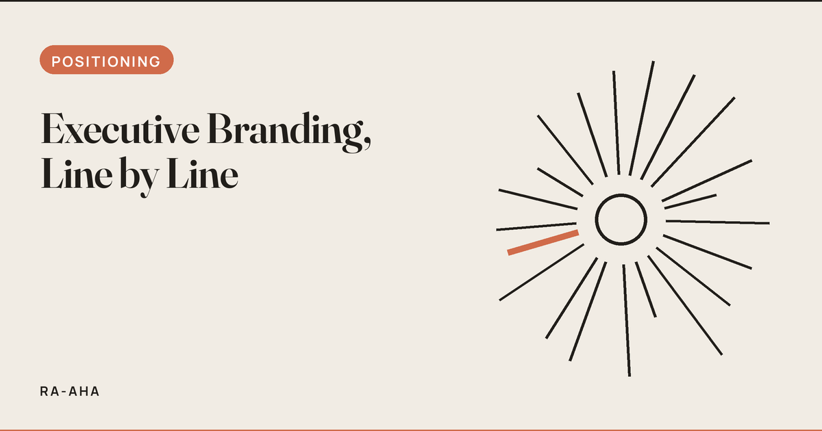 What Executive Personal Branding Costs, Line by Line