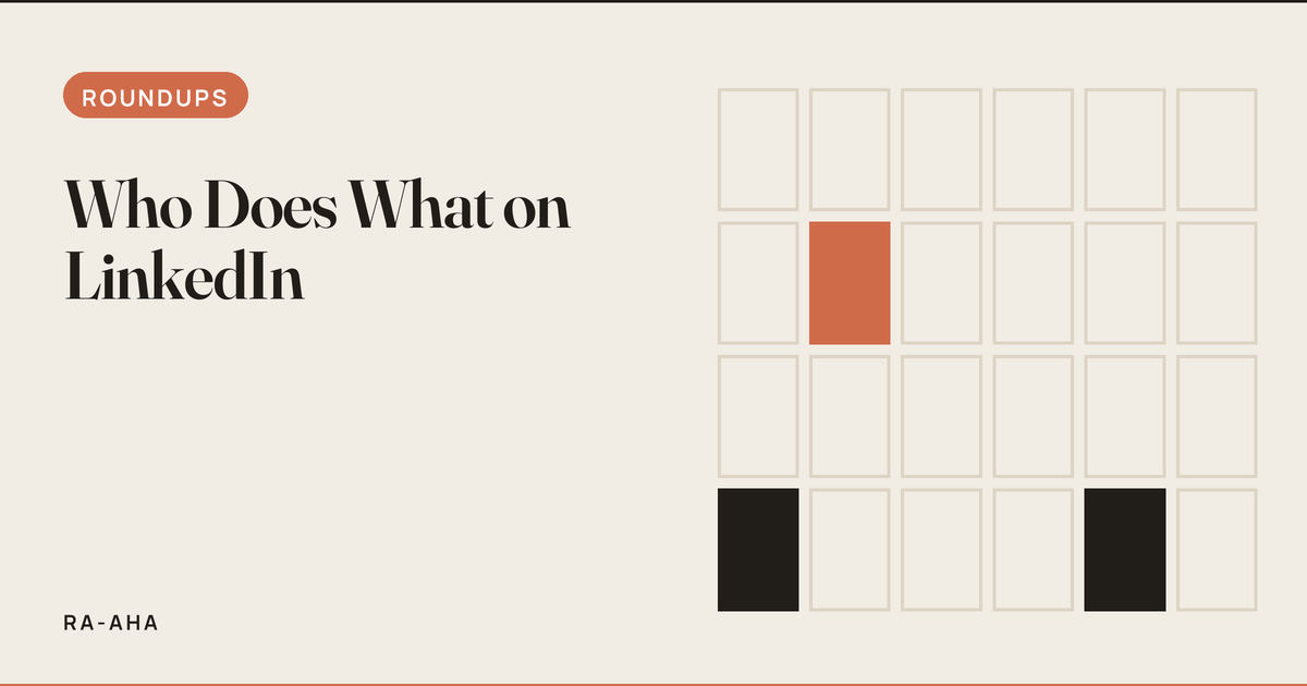 The LinkedIn Help Landscape: Who Does What, for Whom